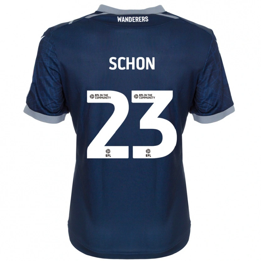 Danxen Mujer Camiseta Szabolcs Schön #23 Azul Marino Gris 2ª Equipación 2025/26 La Camisa