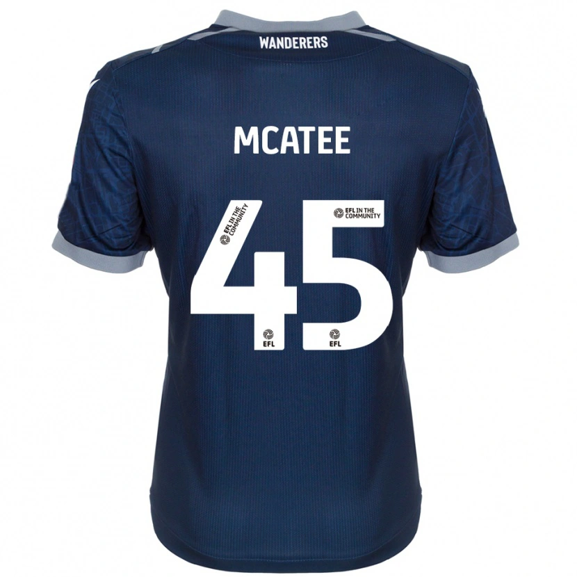 Danxen Mujer Camiseta John Mcatee #45 Azul Marino Gris 2ª Equipación 2025/26 La Camisa
