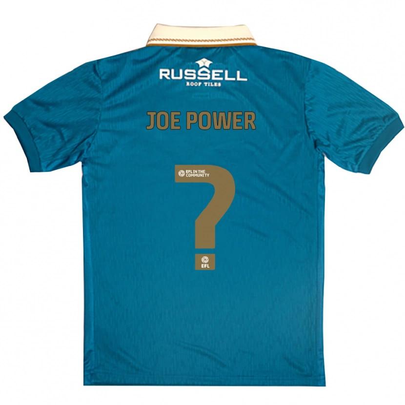 Danxen Mujer Camiseta John Joe Power #0 Celeste Blanco 2ª Equipación 2025/26 La Camisa