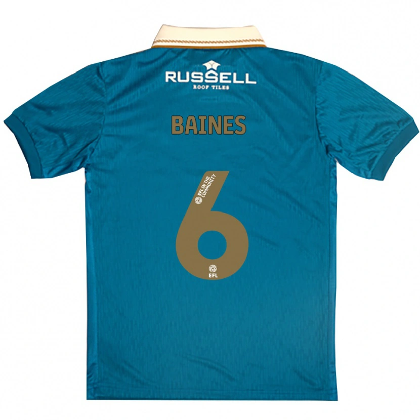 Danxen Mujer Camiseta Hannah Baines #6 Celeste Blanco 2ª Equipación 2025/26 La Camisa