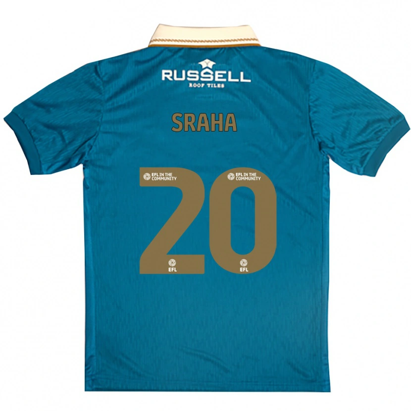 Danxen Mujer Camiseta Jason Sraha #20 Celeste Blanco 2ª Equipación 2025/26 La Camisa