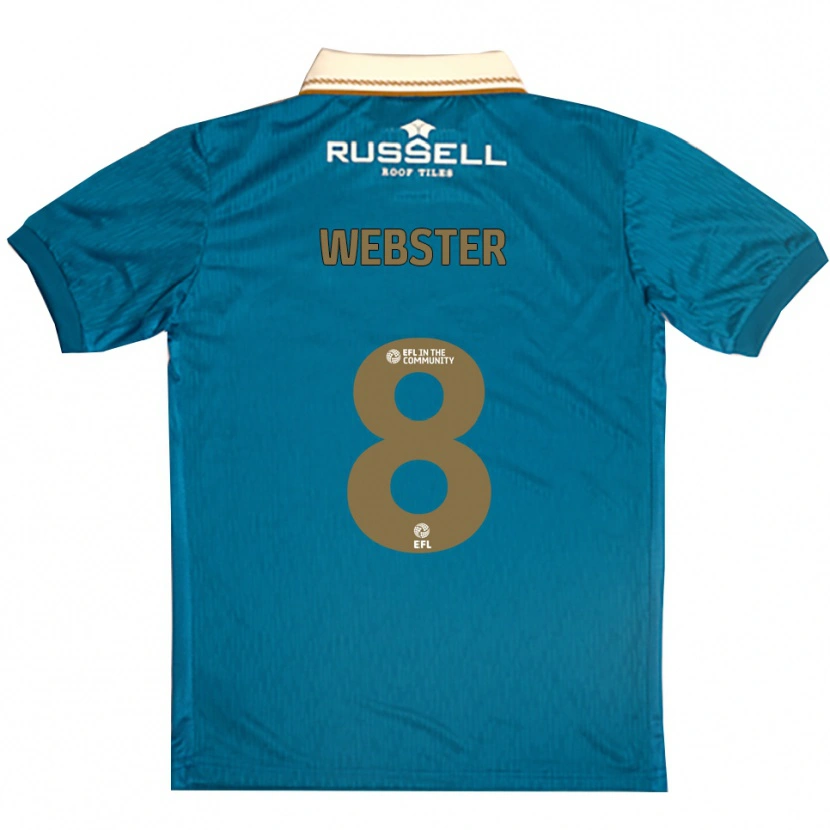 Danxen Mujer Camiseta Charlie Webster #8 Celeste Blanco 2ª Equipación 2025/26 La Camisa