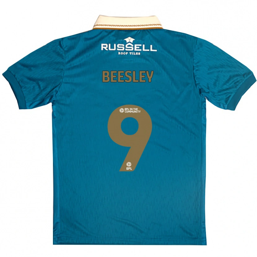 Danxen Mujer Camiseta Jake Beesley #9 Celeste Blanco 2ª Equipación 2025/26 La Camisa