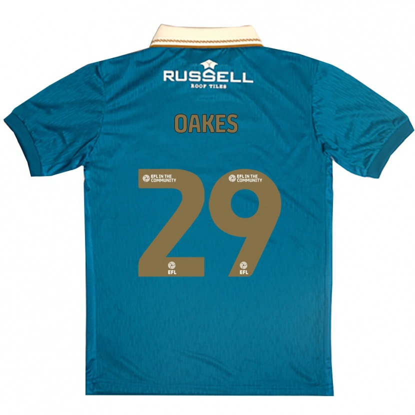 Danxen Mujer Camiseta Toby Oakes #29 Celeste Blanco 2ª Equipación 2025/26 La Camisa