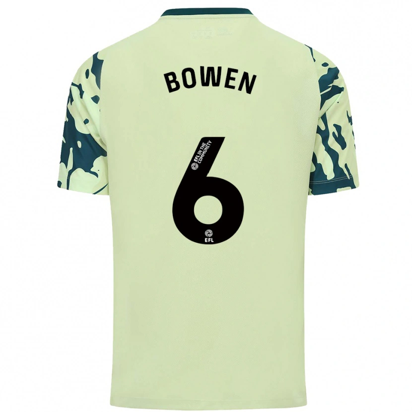 Danxen Mujer Camiseta Megan Bowen #6 Verde Oscuro 2ª Equipación 2025/26 La Camisa