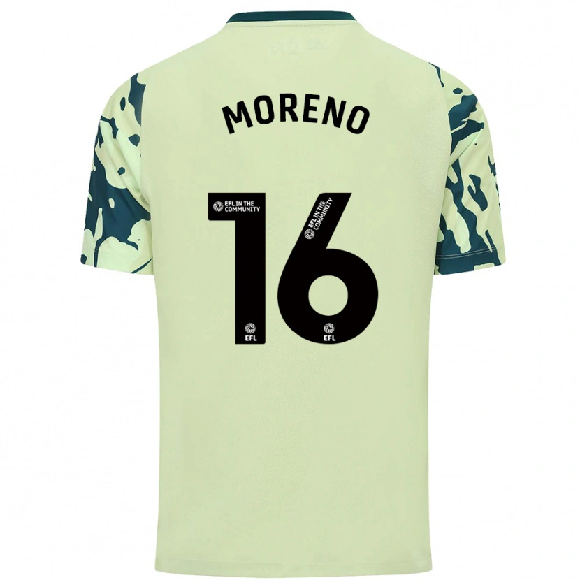 Danxen Mujer Camiseta Paul Moreno #16 Verde Oscuro 2ª Equipación 2025/26 La Camisa