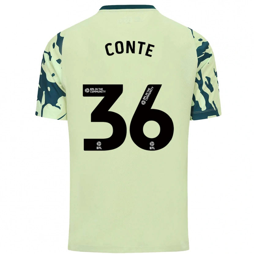 Danxen Mujer Camiseta Raheem Conte #36 Verde Oscuro 2ª Equipación 2025/26 La Camisa