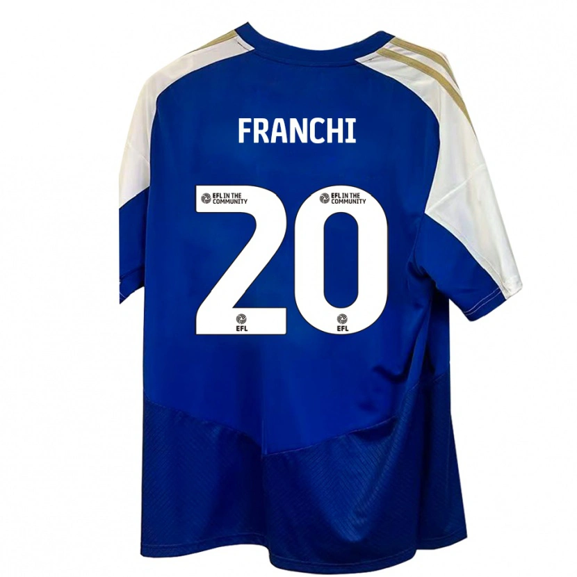 Danxen Mujer Camiseta Matilda Franchi #20 Azul Blanco Dorado 2ª Equipación 2025/26 La Camisa