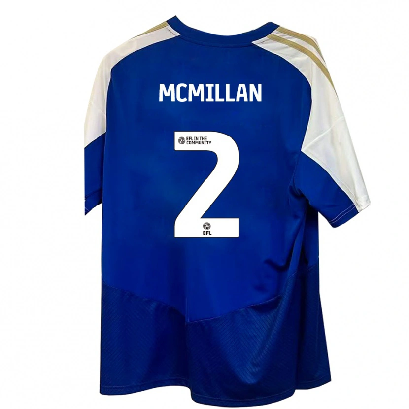 Danxen Mujer Camiseta Jack Mcmillan #2 Azul Blanco Dorado 2ª Equipación 2025/26 La Camisa