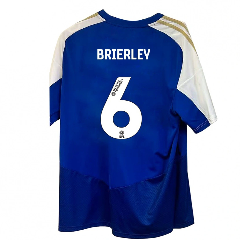 Danxen Mujer Camiseta Ethan Brierley #6 Azul Blanco Dorado 2ª Equipación 2025/26 La Camisa