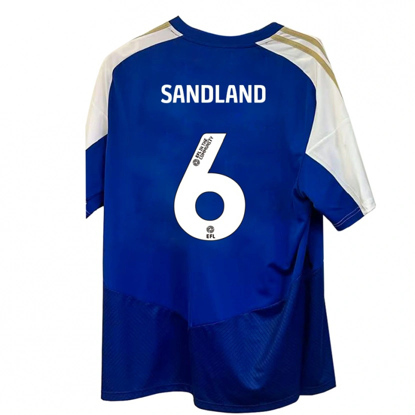 Danxen Mujer Camiseta Jessica Sandland #6 Azul Blanco Dorado 2ª Equipación 2025/26 La Camisa