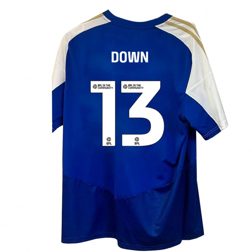 Danxen Mujer Camiseta Sam Down #13 Azul Blanco Dorado 2ª Equipación 2025/26 La Camisa
