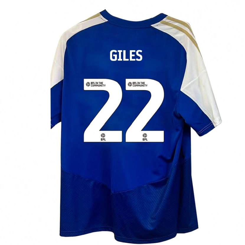 Danxen Mujer Camiseta Olivia Giles #22 Azul Blanco Dorado 2ª Equipación 2025/26 La Camisa