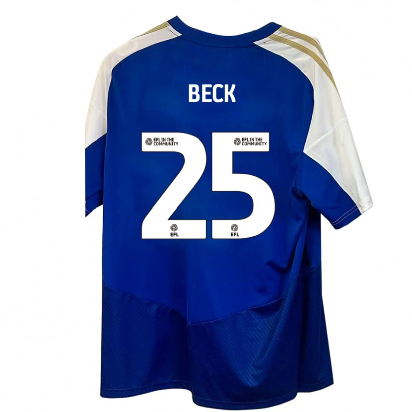 Danxen Mujer Camiseta Steph Beck #25 Azul Blanco Dorado 2ª Equipación 2025/26 La Camisa