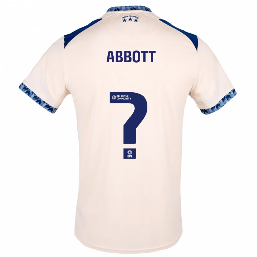 Danxen Mujer Camiseta Zak Abbott #0 Blanco Hueso Azul Marino 2ª Equipación 2025/26 La Camisa