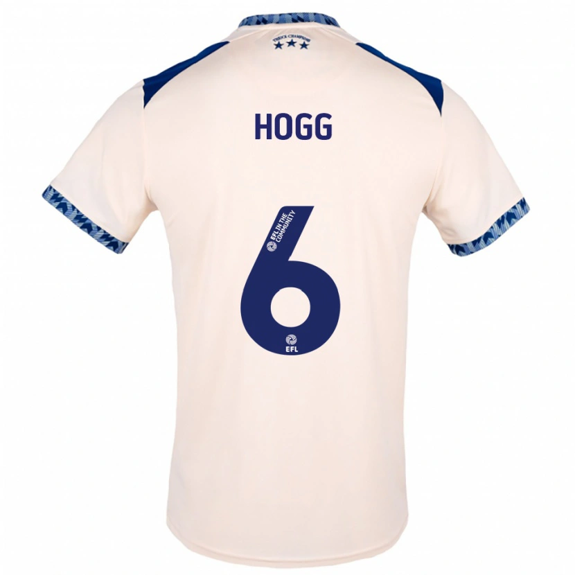 Danxen Mujer Camiseta Jonathan Hogg #6 Blanco Hueso Azul Marino 2ª Equipación 2025/26 La Camisa