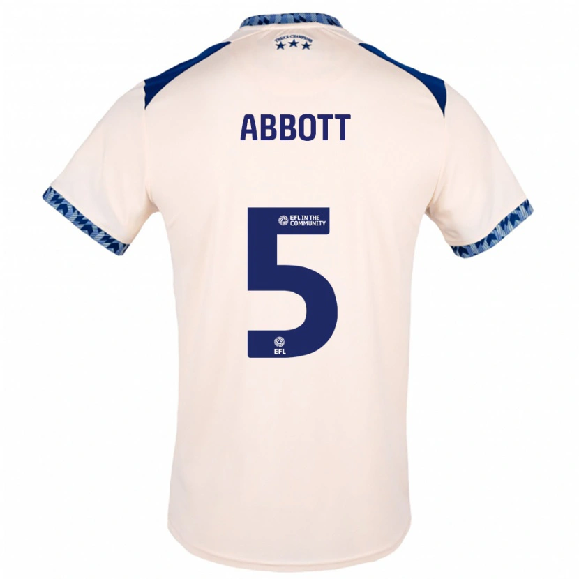 Danxen Mujer Camiseta Vicky Abbott #5 Blanco Hueso Azul Marino 2ª Equipación 2025/26 La Camisa