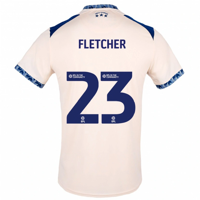 Danxen Mujer Camiseta Serena Fletcher #23 Blanco Hueso Azul Marino 2ª Equipación 2025/26 La Camisa