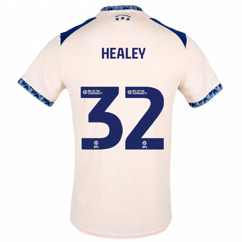 Danxen Mujer Camiseta Rhys Healey #32 Blanco Hueso Azul Marino 2ª Equipación 2025/26 La Camisa