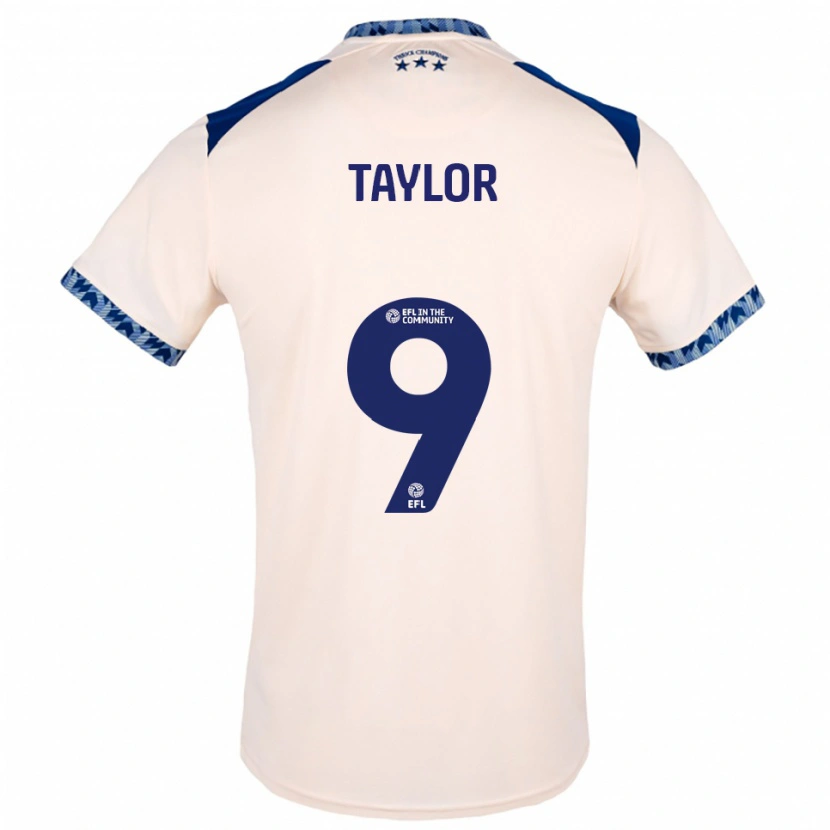 Danxen Mujer Camiseta Joe Taylor #9 Blanco Hueso Azul Marino 2ª Equipación 2025/26 La Camisa