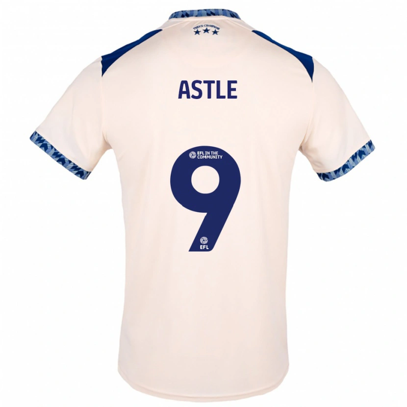 Danxen Mujer Camiseta Katie Astle #9 Blanco Hueso Azul Marino 2ª Equipación 2025/26 La Camisa