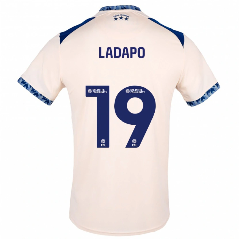 Danxen Mujer Camiseta Freddie Ladapo #19 Blanco Hueso Azul Marino 2ª Equipación 2025/26 La Camisa