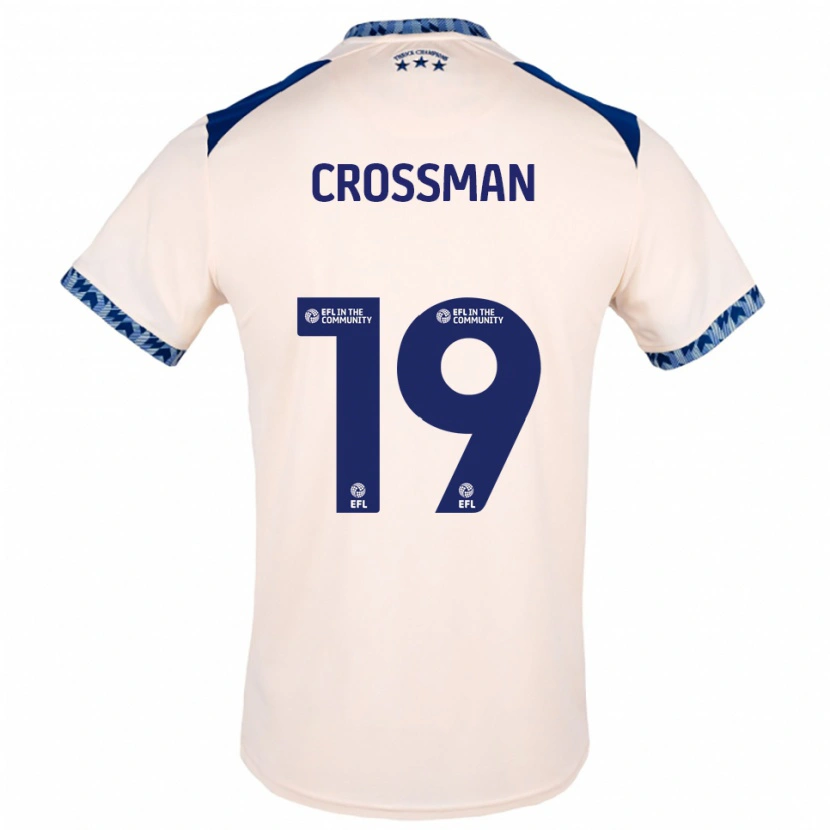 Danxen Mujer Camiseta Paige Crossman #19 Blanco Hueso Azul Marino 2ª Equipación 2025/26 La Camisa