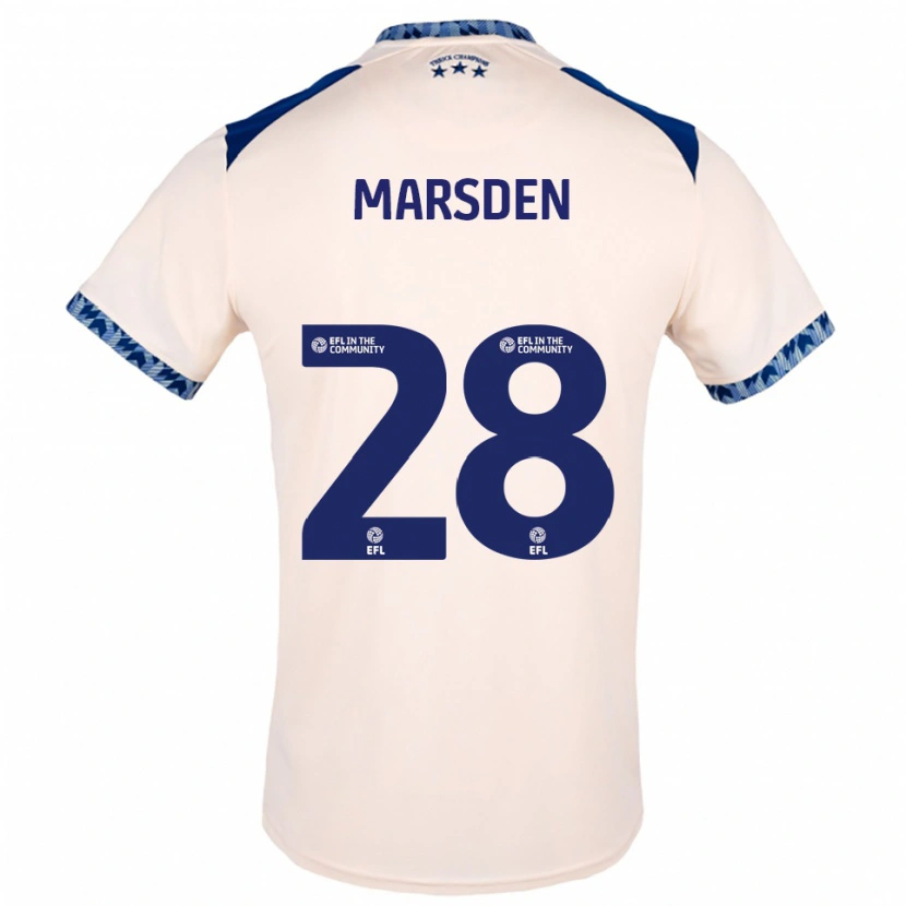 Danxen Mujer Camiseta Brooke Marsden #28 Blanco Hueso Azul Marino 2ª Equipación 2025/26 La Camisa