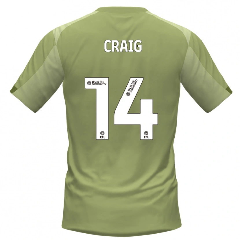 Danxen Mujer Camiseta Michael Craig #14 Salvia Champán 2ª Equipación 2025/26 La Camisa