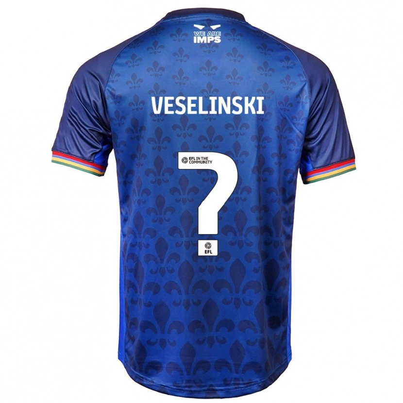 Danxen Mujer Camiseta Aleksandar Veselinski #0 Azul Azul Marino 2ª Equipación 2025/26 La Camisa