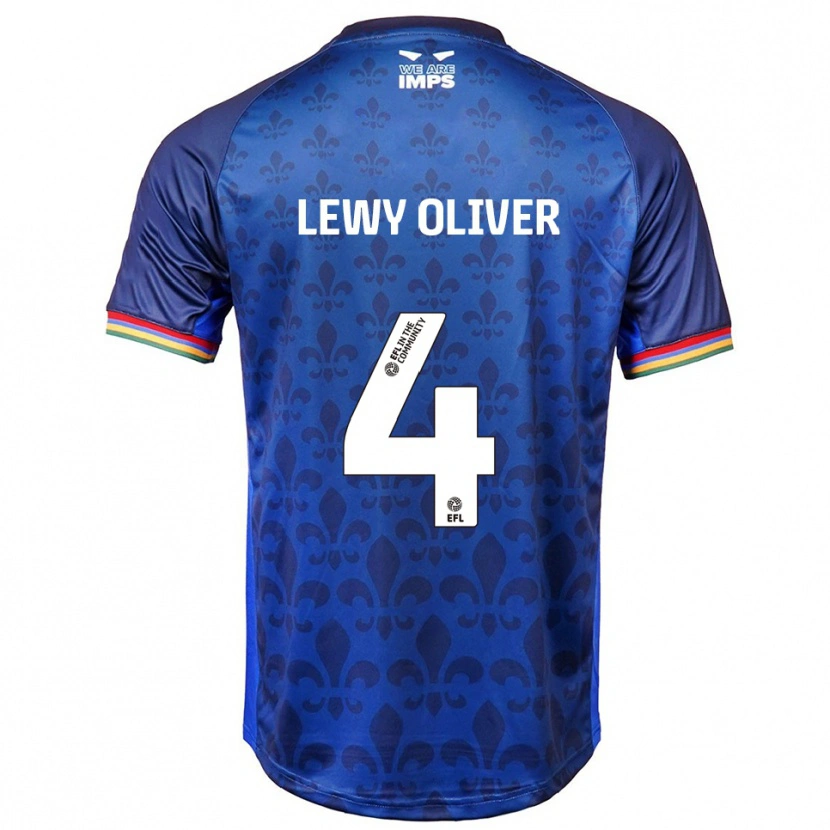Danxen Mujer Camiseta Lewy Oliver #4 Azul Azul Marino 2ª Equipación 2025/26 La Camisa