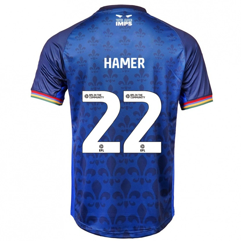 Danxen Mujer Camiseta Tom Hamer #22 Azul Azul Marino 2ª Equipación 2025/26 La Camisa