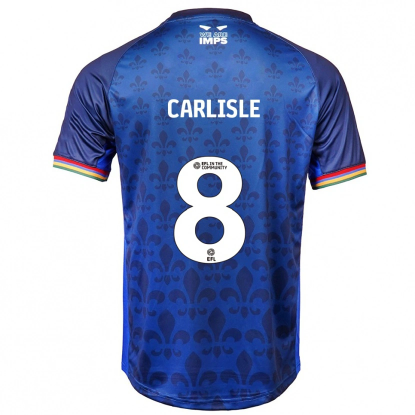 Danxen Mujer Camiseta Charlie Carlisle #8 Azul Azul Marino 2ª Equipación 2025/26 La Camisa