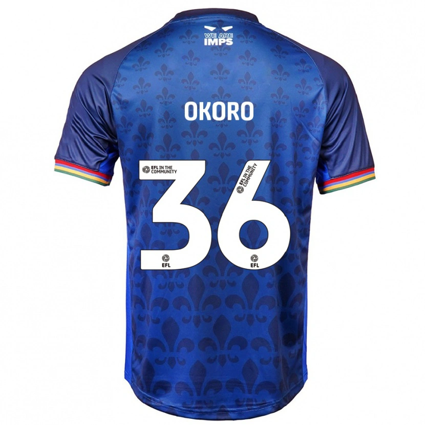 Danxen Mujer Camiseta Zane Okoro #36 Azul Azul Marino 2ª Equipación 2025/26 La Camisa