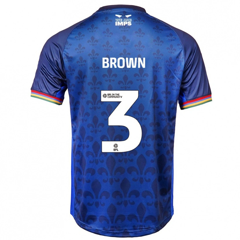 Danxen Mujer Camiseta Jaden Brown #3 Azul Azul Marino 2ª Equipación 2025/26 La Camisa