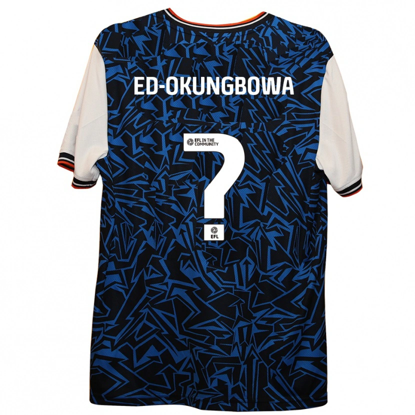 Danxen Mujer Camiseta Excel Ed-Okungbowa #0 Azul Negro Blanco 2ª Equipación 2025/26 La Camisa