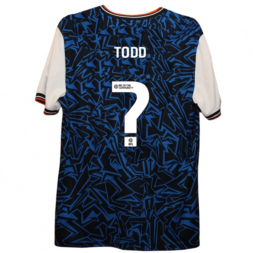 Danxen Mujer Camiseta Carla Todd #0 Azul Negro Blanco 2ª Equipación 2025/26 La Camisa