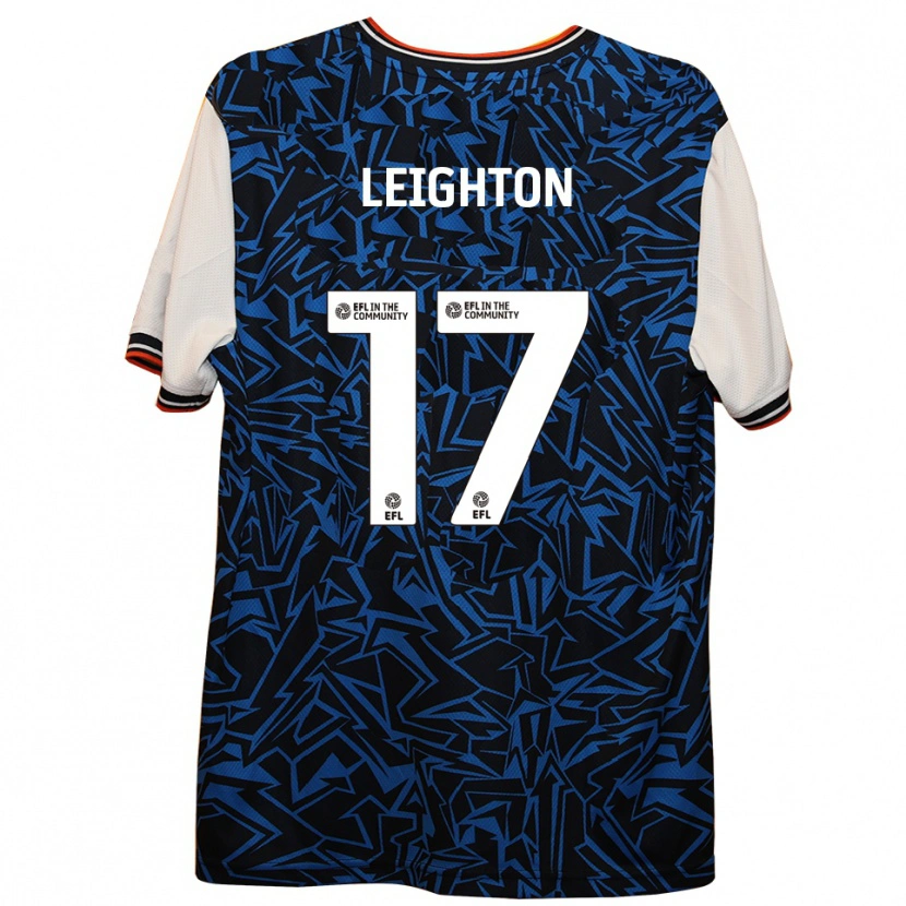Danxen Mujer Camiseta Amber Leighton #17 Azul Negro Blanco 2ª Equipación 2025/26 La Camisa
