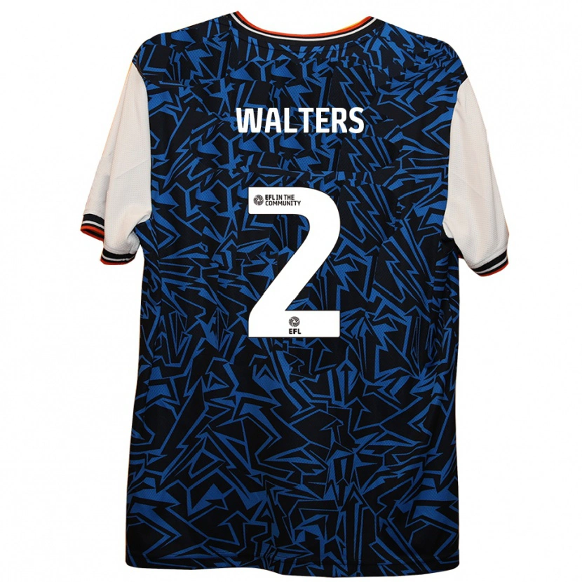 Danxen Mujer Camiseta Reuell Walters #2 Azul Negro Blanco 2ª Equipación 2025/26 La Camisa