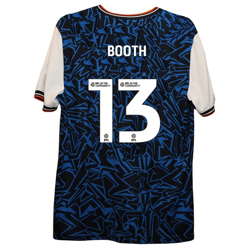 Danxen Mujer Camiseta Charlie Booth #13 Azul Negro Blanco 2ª Equipación 2025/26 La Camisa