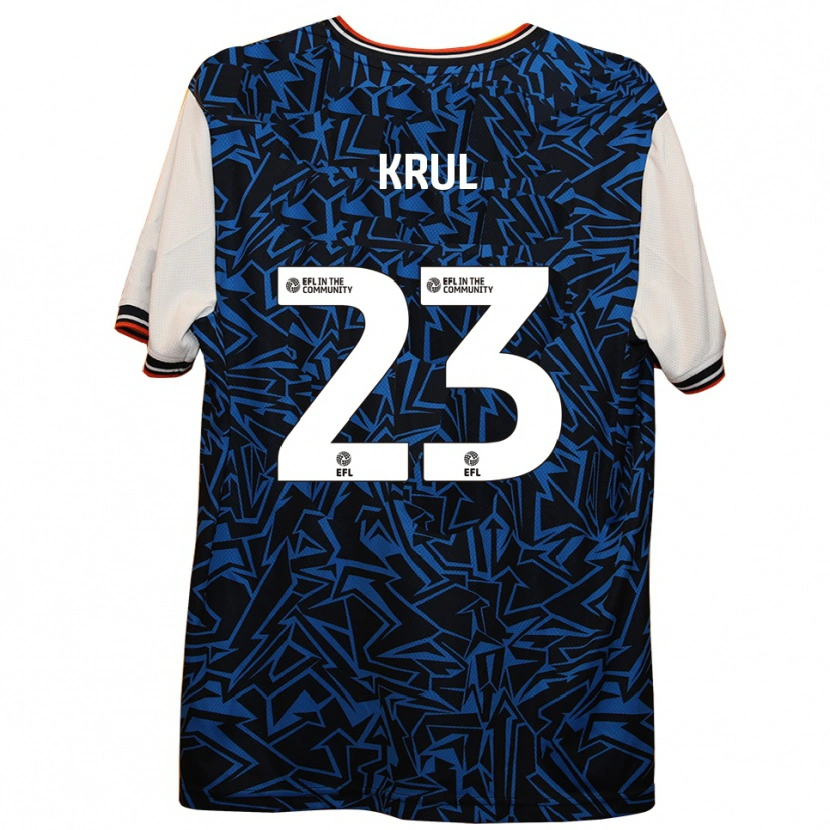 Danxen Mujer Camiseta Tim Krul #23 Azul Negro Blanco 2ª Equipación 2025/26 La Camisa