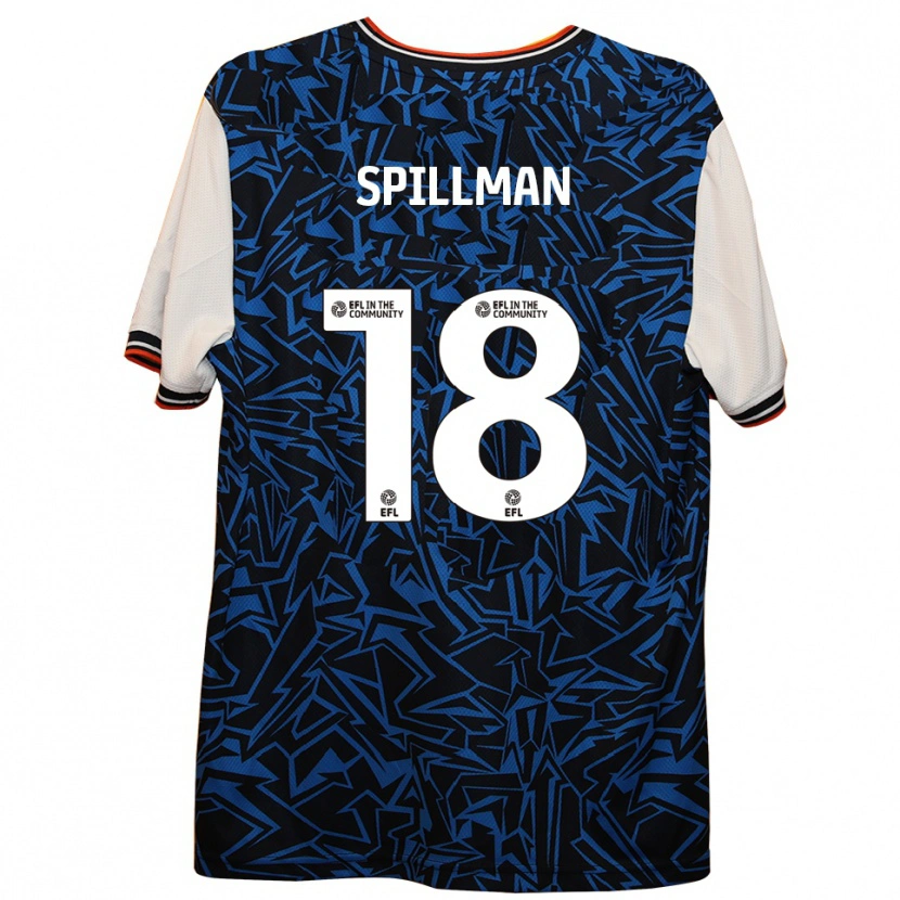 Danxen Mujer Camiseta Gabriella Spillman #18 Azul Negro Blanco 2ª Equipación 2025/26 La Camisa