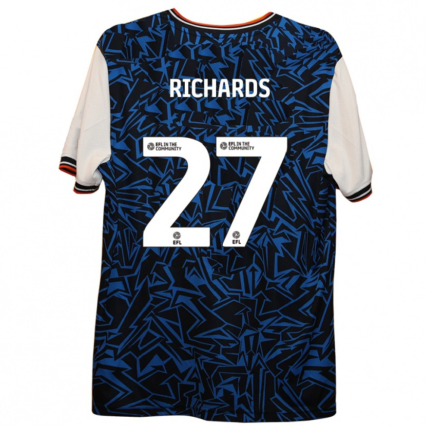 Danxen Mujer Camiseta Jake Richards #27 Azul Negro Blanco 2ª Equipación 2025/26 La Camisa