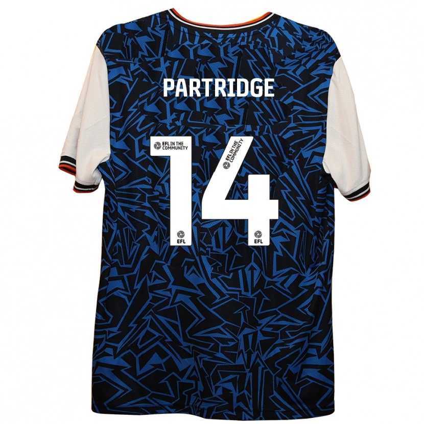 Danxen Mujer Camiseta Francesca Partridge #14 Azul Negro Blanco 2ª Equipación 2025/26 La Camisa