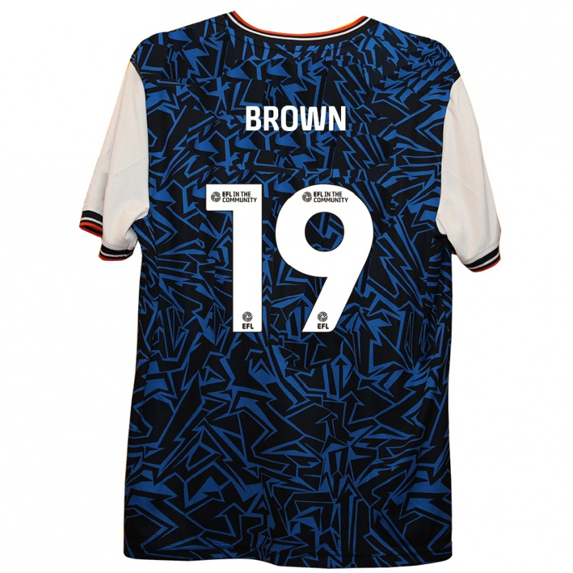 Danxen Mujer Camiseta Jacob Brown #19 Azul Negro Blanco 2ª Equipación 2025/26 La Camisa