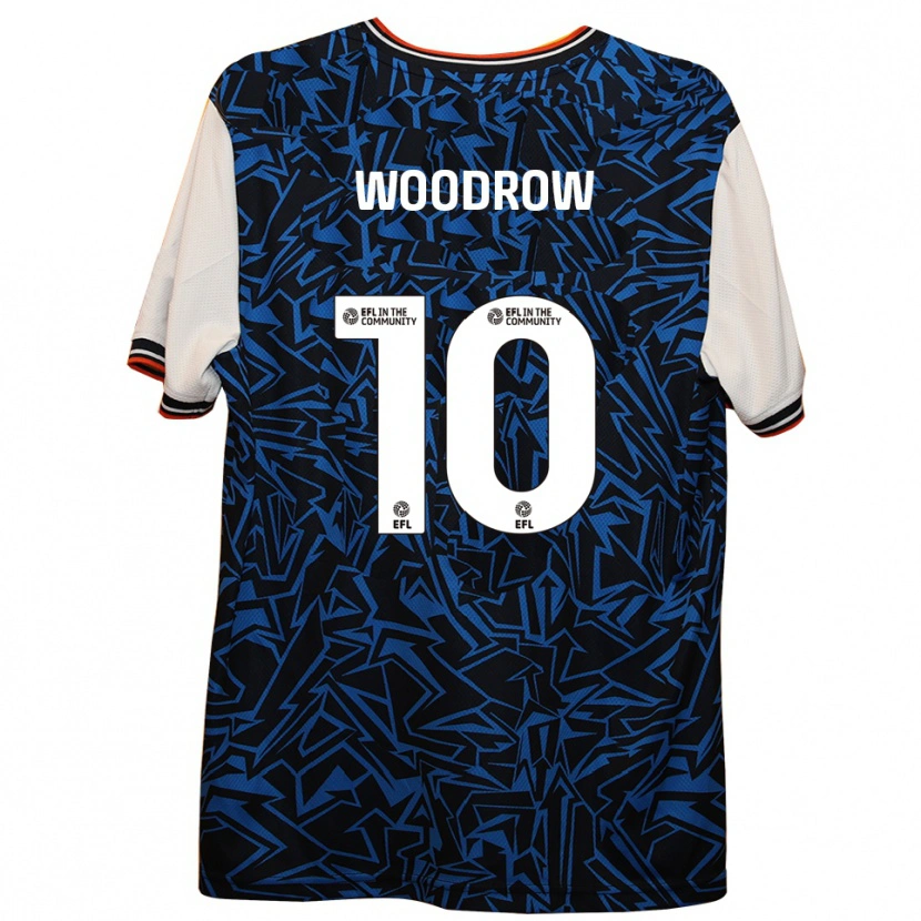 Danxen Mujer Camiseta Cauley Woodrow #10 Azul Negro Blanco 2ª Equipación 2025/26 La Camisa