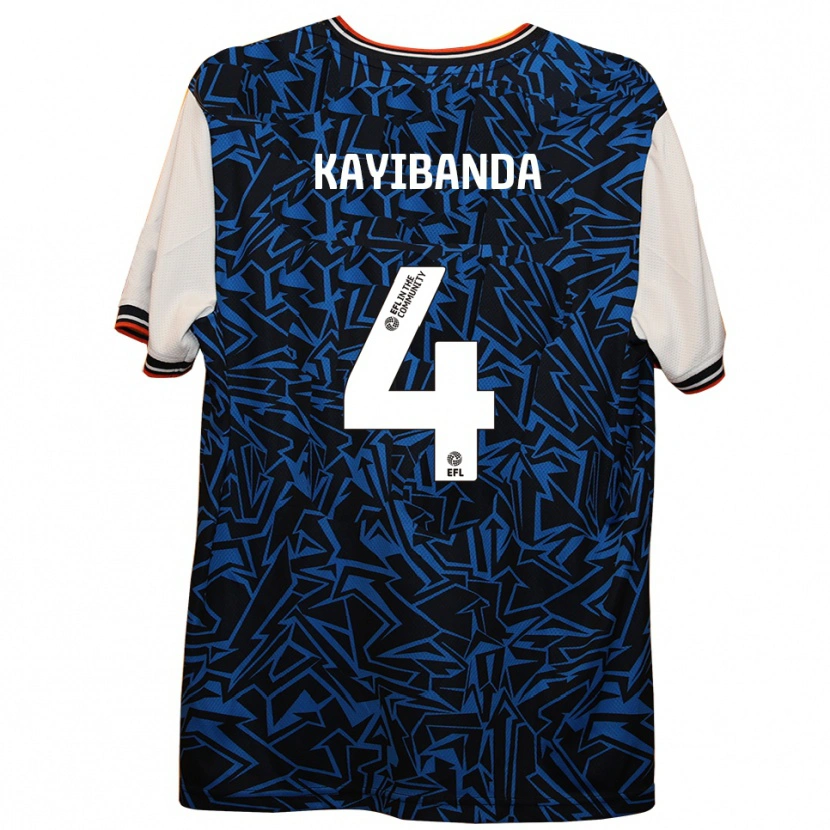Danxen Mujer Camiseta Claude Kayibanda #4 Azul Negro Blanco 2ª Equipación 2025/26 La Camisa