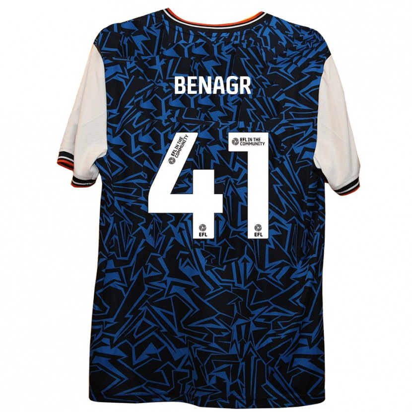 Danxen Mujer Camiseta Benedict Benagr #41 Azul Negro Blanco 2ª Equipación 2025/26 La Camisa