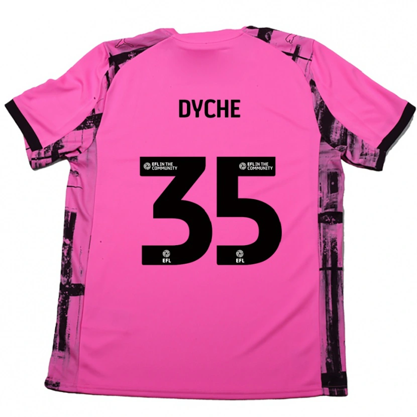 Danxen Mujer Camiseta Max Dyche #35 Rojo Rosado Negro 2ª Equipación 2025/26 La Camisa