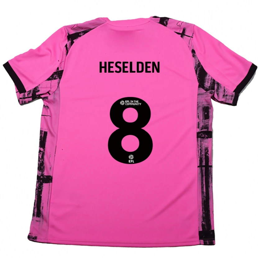 Danxen Mujer Camiseta Ruby Heselden #8 Rojo Rosado Negro 2ª Equipación 2025/26 La Camisa